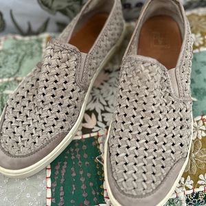 Frye Taupe Leather Slip-on Sneakers